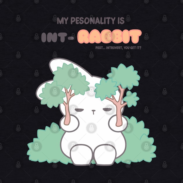 Introvert Cute Bunny, INT-RABBIT by LoppiTokki